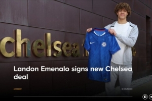 官方：切尔西与前总监之子兰登·埃梅纳洛续约至2031年_24直播网