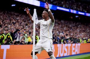 维尼修斯在欧冠镌汰赛加入28粒进球，，，，在其首秀以来同期领跑所有人_24直播网