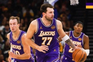 九连胜！湖人宣布赢球海报：封面人物为东契奇+肯纳德_24直播网