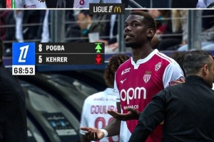 33岁博格巴时隔5个月重回赛场，，，，，，至今为摩纳哥出战4场共计51分钟_24直播网