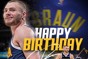 真挚的祝福！掘金社媒晒照祝布劳恩25岁生日快乐！??_24直播网